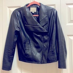 Faux Leather Moto Jacket